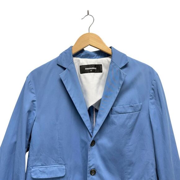 Dsquared2 Single-Breasted Blue Cotton Blazer Men’s Size 50‎ - Picture 2 of 9